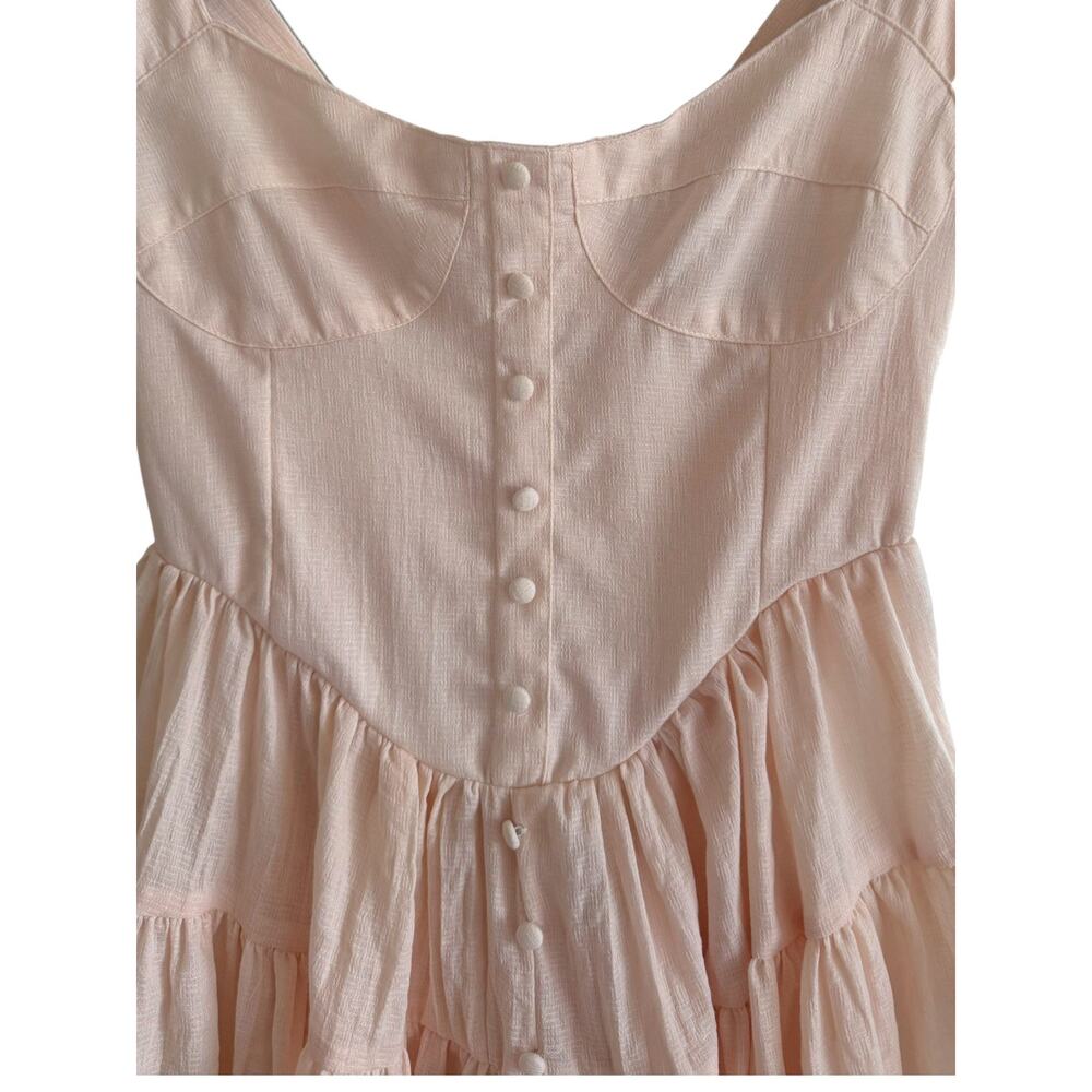 SOLD* Vanessa Mooney Elisabeth Bustier Romper Dress Large Pink Ethereal Fairy - Picture 4 of 7